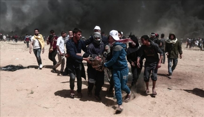 7 شهداء وأكثر من 1000 جريح برصاص قوات الاحتلال الإسرائيلي في غزة