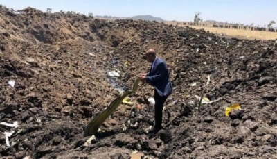 بينهم مواطن يمني.. مقتل 157 شخص في تحطم طائرة ركاب إثيوبية متجهة إلى كينيا
