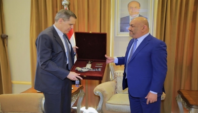 بن مبارك يلتقي السفير الأمريكي الجديد لدى اليمن واليماني يودع "ماثيو تولر"