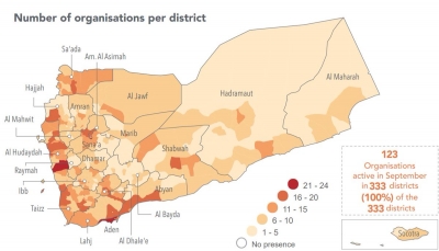 الامم المتحدة: المساعدات الانسانية وصلت كل مديريات اليمن في سبتمبر الماضي