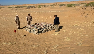 شبوة.. اتلاف كمية جديدة من الألغام الأرضية التي زرعتها مليشيات الحوثي