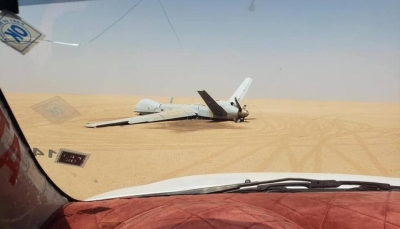 اليمن.. سقوط طائرة مُسيّرة مجهولة في صحراء مأرب